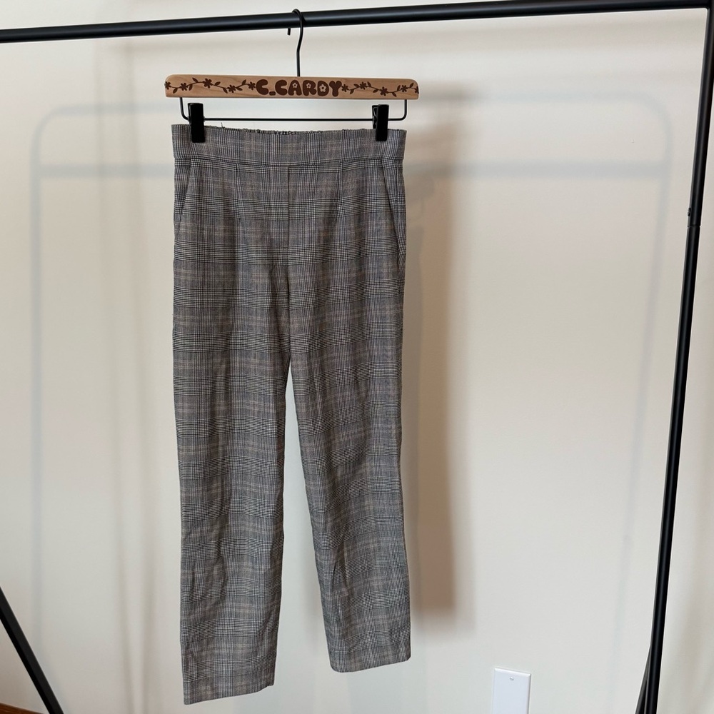 Aritzia Babaton Plaid Conan Straight Leg Dress Pants